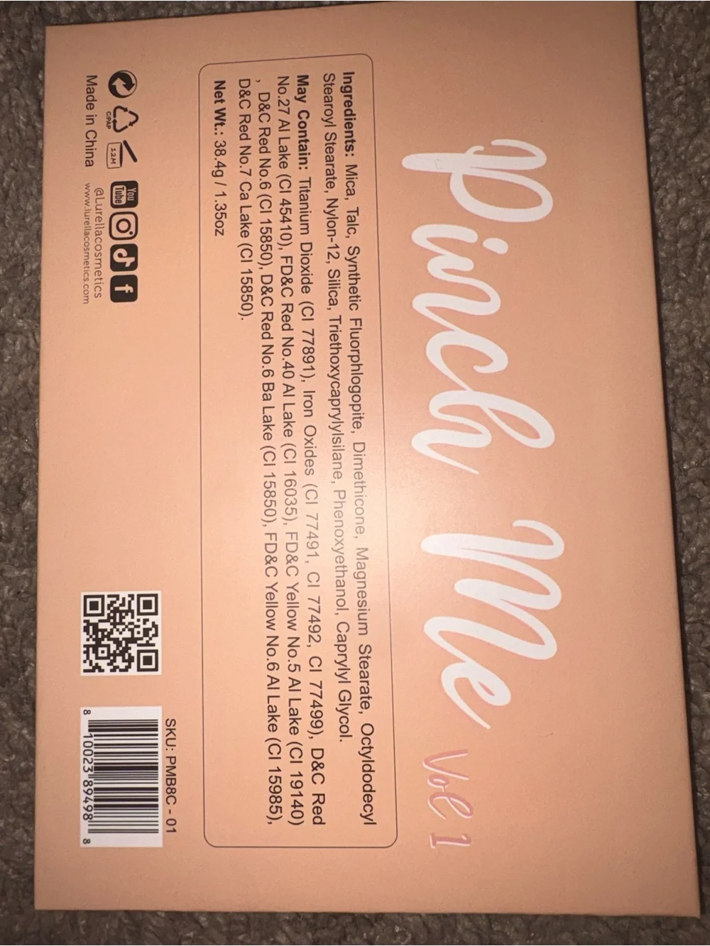 Pinch Me Pink Lurella Blush Makeup Palette